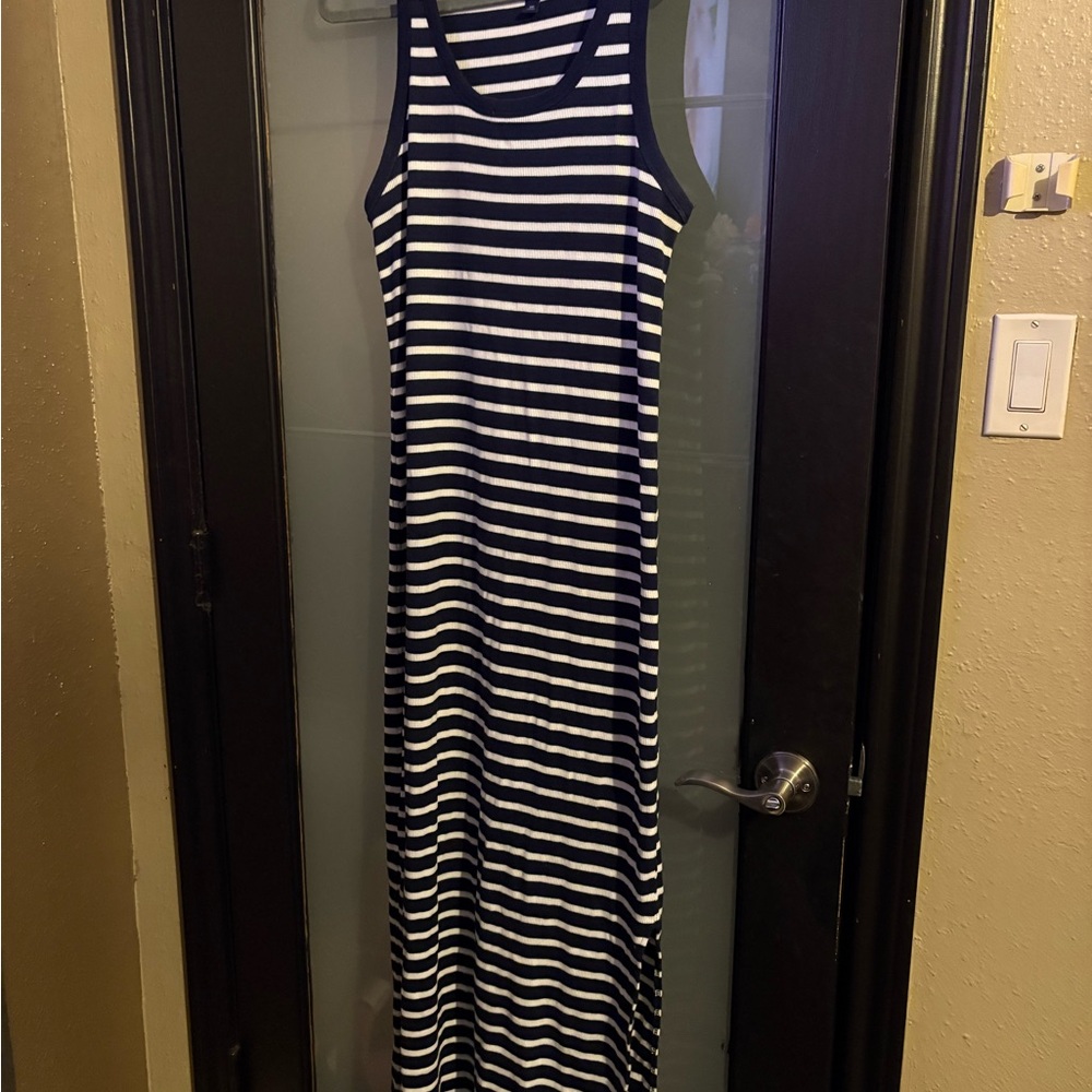 Universal Thread Navy and White Striped Dress